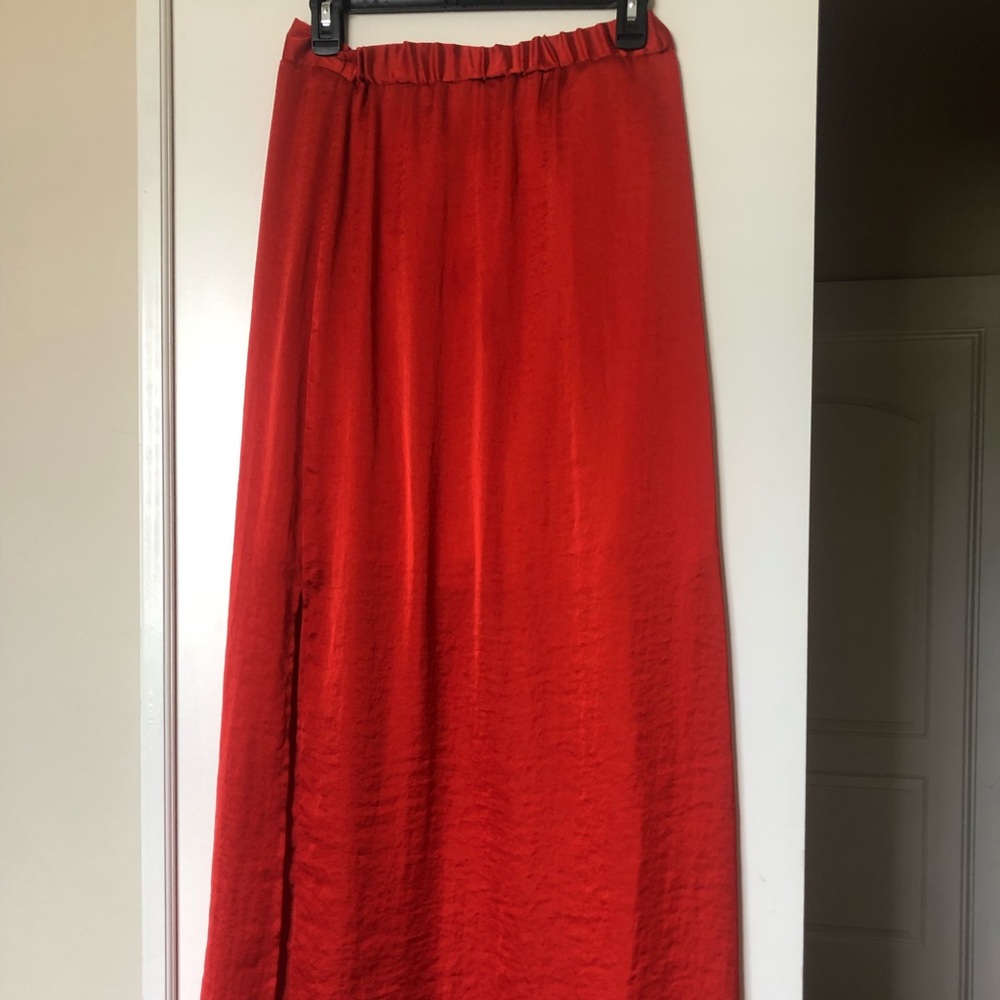 Satin High Waist Skirt